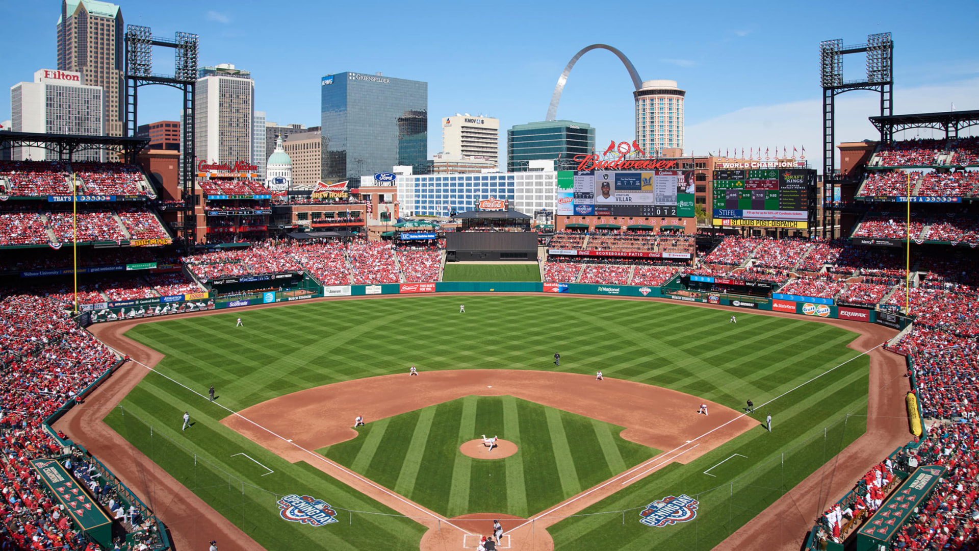 Busch Stadium and the St. Louis skyline